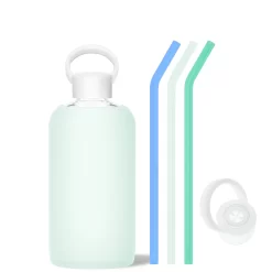 HAVEN & THE SOUTHAMPTON - BIG BOTTLE SIP KIT 1L (32OZ) -Bkr bkr bottle sip kit glass silicone water bottle silicone straw straw cap 32oz haven the southampton big bottle sip kit 1l 32oz grhshtb t32pb 0 36134753697963