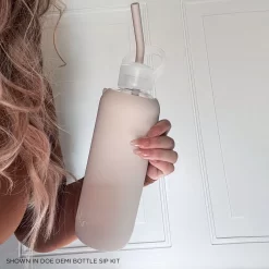 DOE DEMI BOTTLE 650mL (22 OZ) -Bkr bkr glass water bottle 22oz doe demi bottle 650ml 22 oz tndoepb s22ht 810095831614 34845906272427