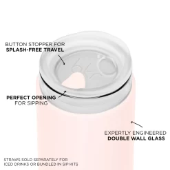 PARIS LITTLE CUP 355mL (12oz) -Bkr bkr insulated glass tumbler 12oz paris cup 355ml 12oz pkprstb l12ht 810095831409 34381086425259