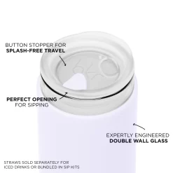 FOOF DEMI CUP 500mL (16oz) -Bkr bkr insulated glass tumbler 16oz foof cup 500ml 16oz vtfobtb l16ht 810095831393 34380980519083