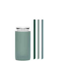 OCEAN & SEA FOREST - LITTLE CUP SIP KIT 355ML (12oz) -Bkr bkr insulated sip kit double wall glass silicone tumbler silicone straw 12oz ocean sea forest little cup sip kit 355ml 12oz 35616539934891