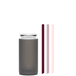 WEDNESDAY & A KISS ON EACH CHEEK - LITTLE CUP SIP KIT 355ML (12oz) -Bkr bkr insulated sip kit double wall glass silicone tumbler silicone straw 12oz wednesday a kiss on each cheek little cup sip kit 355ml 12oz 35616545603755