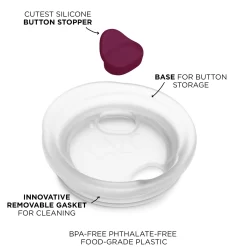 VALENTINA & A KISS ON EACH CHEEK - DEMI CUP SIP KIT 500ML (16oz) -Bkr bkr insulated sip kit double wall glass silicone tumbler silicone straw 16oz valentina a kiss on each cheek demi cup sip kit 500ml 16oz rdvkcpb l16pb 34776175968427