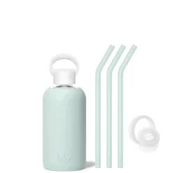 JAMES - LITTLE BOTTLE SIP KIT 500ML (16 OZ) -Bkr bkr sip kit silicone straw cap glass water bottle 16oz james little bottle sip kit 500ml 16 oz grjskpb t16pb 34994493030571