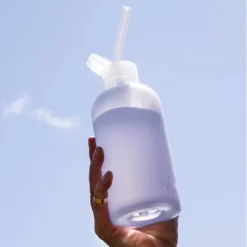 DREAM & THE SOCIALITE VIOLETS - BIG BOTTLE SIP KIT 1L (32 OZ) -Bkr bkr sip kit silicone straw cap glass water bottle 32oz dream the socialite violets sip kit 1l 32 oz bldsstb t32pb 34119441776811