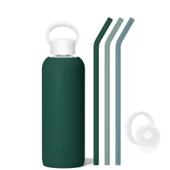 EVERLY & SEA FOREST - DEMI BOTTLE SIP KIT 650mL (22 OZ) -Bkr bkr sip kit silicone straw cap glass water bottle 32oz everly sea forest demi bottle sip kit 650ml 22 oz gresfpb t22pb 34890585768107