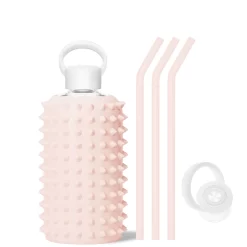 TUTU SPIKED - BIG BOTTLE SIP KIT 1L (32OZ) -Bkr bkr sip kit silicone straw cap glass water bottle 32oz spiked tutu big bottle sip kit 1l 32 oz pktskpk t32pb 34994659393707