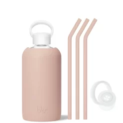 TEDDY - BIG BOTTLE SIP KIT 1L (32 OZ) -Bkr bkr sip kit silicone straw cap glass water bottle 32oz teddy big bottle sip kit 1l 32 oz tntskpb t32pb 35006005510315