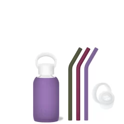 MARY & THE MARTINI & MANI - TEENY BOTTLE SIP KIT 250ML (8 OZ) -Bkr bkr sip kit silicone straw cap glass water bottle 8oz mary the martini mani teeny bottle sip kit 250ml 8 oz vtmmmtb t08pb 34977257062571