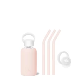 TUTU - TEENY BOTTLE SIP KIT 250ML (8 OZ) -Bkr bkr sip kit silicone straw cap glass water bottle 8oz tutu teeny bottle sip kit 250ml 8 oz pktskpb t08pb 34994667749547