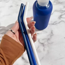 CUTE BUOY BLUES BIG BOTTLE STRAWS 1L (32 OZ) SET OF THREE 5 CUTE BUOY BLUES BIG BOTTLE STRAWS 1L (32 OZ) SET OF THREE -Bkr bkr water bottle accessory cute buoy blues straws 1l 32 oz set of three blbfwpb n13rt 810095831119 33933270745259