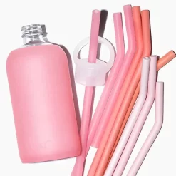 FAIRYTALE PINKS LITTLE BOTTLE STRAWS 500ML (16 OZ) SET OF THREE 9 FAIRYTALE PINKS LITTLE BOTTLE STRAWS 500ML (16 OZ) SET OF THREE -Bkr bkr water bottle accessory kit fairytale pinks straws 500ml 16 oz set of three mxftpab n53rt 812746029791 33549552091307