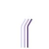 SOCIALITE VIOLETS TEENY BOTTLE STRAWS 250ML (8 OZ) SET OF THREE